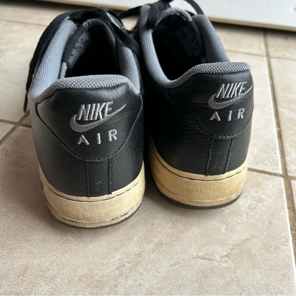 Nike Air Force 1 Men's Black Sneakers Size 15 Basketball Athletic Grunge - Picture 7 of 13